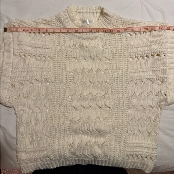 Line and Dot Cream Scallop Neck Knit Sweater - Picture 9 of 10